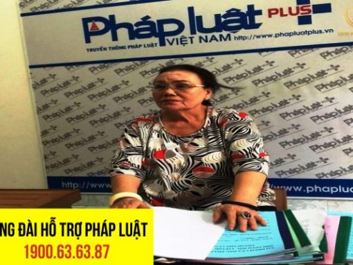 Bà Trần Thị Hương trao đổi với phóng viên