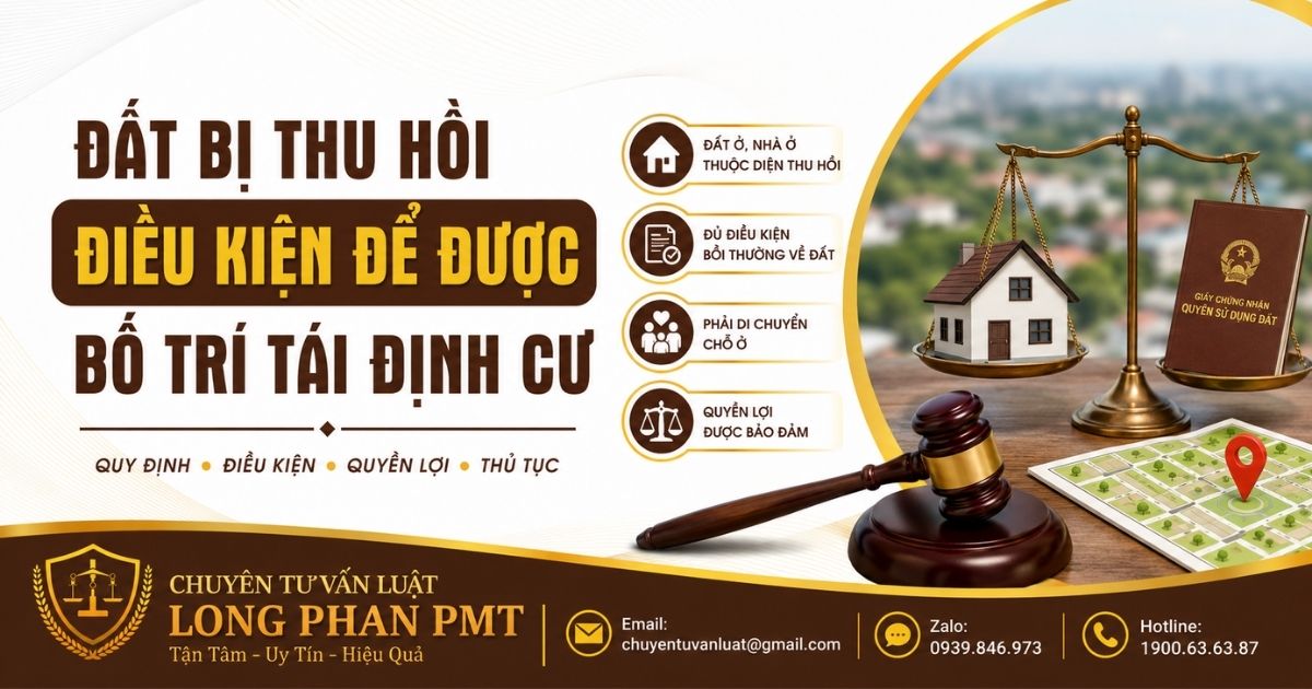 Điều kiện bố trí tái định cư khi Nhà nước thu hồi đất theo quy định